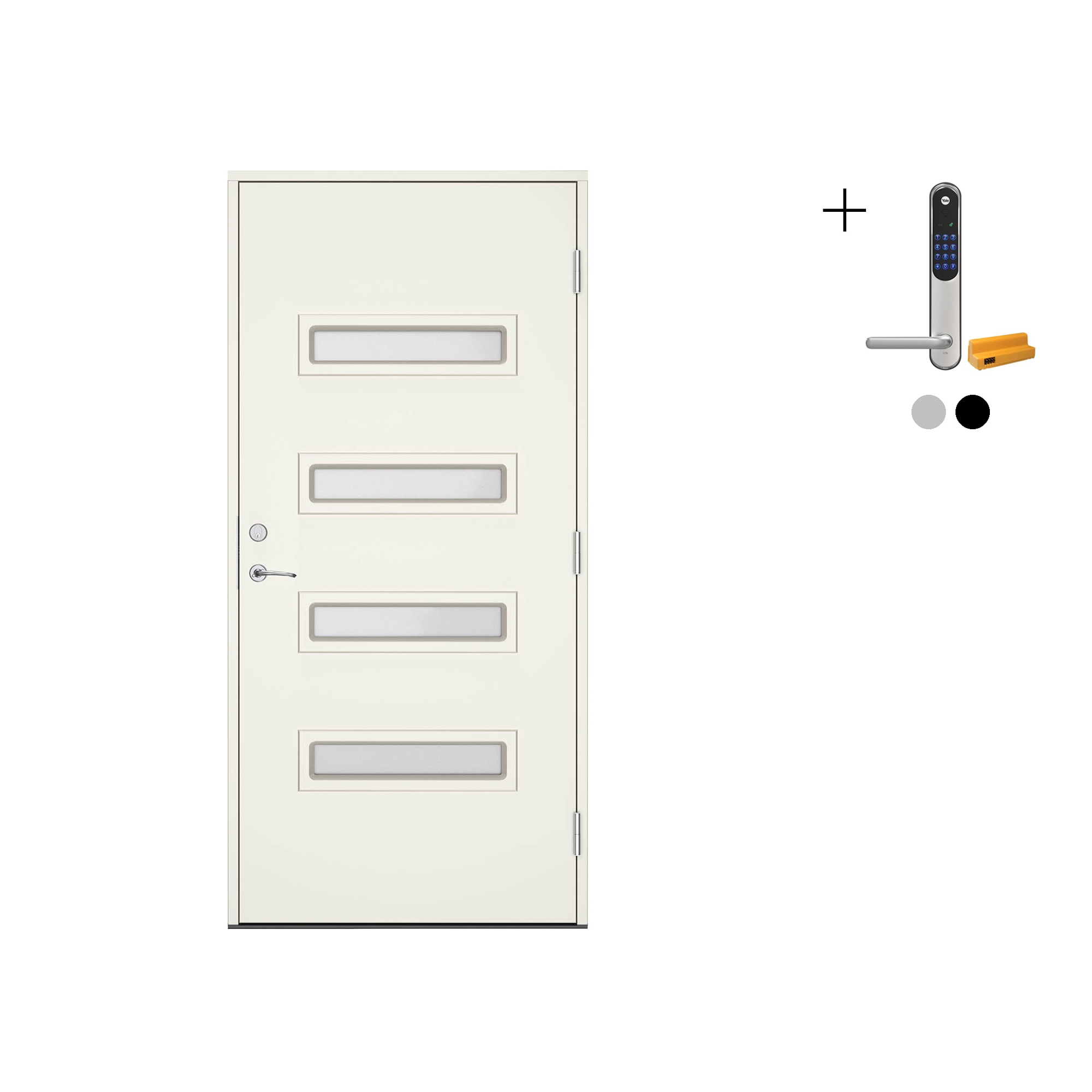 Ytterdør Swedoor Clever-Line+ Rago med Yale Doorman Classic Home